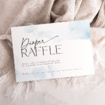 Wolk Nine Blauwe Luier Raffle Ticket Baby Shower