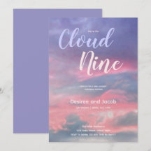 Wolk Nine Geslacht Onzijdige Baby Shower Uitnodigi