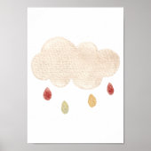 Wolk Nursery Poster Boho Kinderkamer Decoratie (Voorkant)