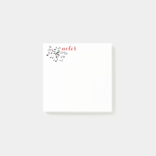 Wolk van muzieknoten grappig post-it® notes (Voorkant)