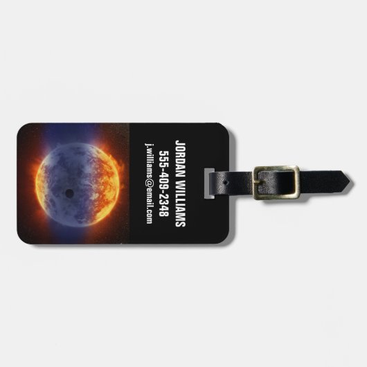 Wolk van waterstofgas van Exoplanet GJ 3470b Bagagelabel (Voorkant horizontaal)