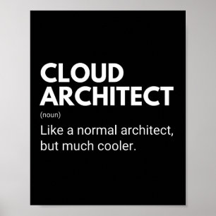 Wolkarchitect Grappige Spreuk Poster