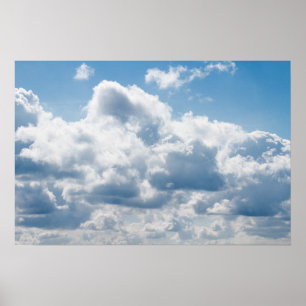 wolken-388922 BEAUTIFUL SKY NATUUR BLAUW WITTE CLO Poster