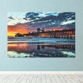 Wolken aan de Oceanside Pier Canvas Afdruk (Insitu (Houten vloer))