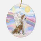 Wolken - Akita Inu Angel Keramisch Ornament (Links)