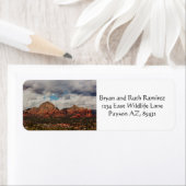 Wolken als ze naar Sedona rollen Etiket (Insitu)