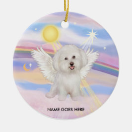 Wolken - Bichon Angel (#7), NAAM GAAT HIER Keramisch Ornament