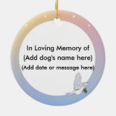 Wolken - Bichon Angel (#7), NAAM GAAT HIER Keramisch Ornament (Achterkant)