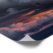Wolken bij het aanbreken van de dag Schilderij Kun Poster (Hoek)
