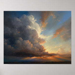 Wolken bij zonsopgang Schilderen Kunst Print Poste