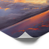 Wolken bij zonsopgang Schilderen Kunst Print Poste (Hoek)