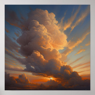 Wolken bij zonsopgang Schilderen Kunst Print Poste