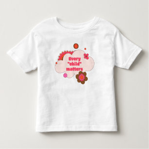 Wolken Bloemen 80s 90s Stijl Rood Kinder Shirts