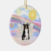 Wolken - Border Collie Keramisch Ornament (Rechts)