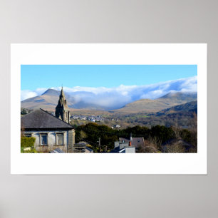 Wolken boven de Snowdonische bergen Poster