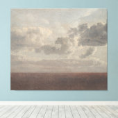 Wolken boven het zee,  olie canvas afdruk (Insitu (Houten vloer))