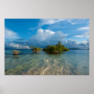 Wolken boven Marovo Lagune Poster