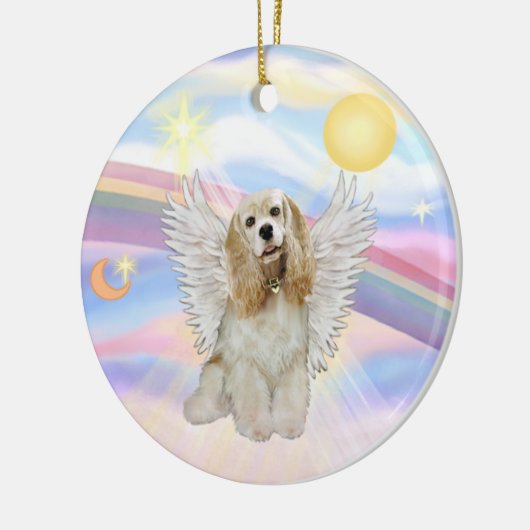 Wolken - Cocker Spaniel (buff) Keramisch Ornament (Links)
