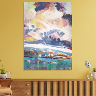 Wolken die zich opbouwen Schilderij / Kunstenaar L Canvas Afdruk