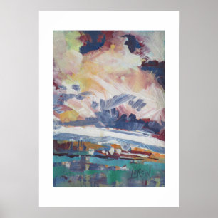 Wolken die zich opbouwen Schilderij / Kunstenaar L Poster
