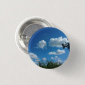 Wolken en blauwe hemel ronde button 3,2 cm (Voorkant /achterkant)