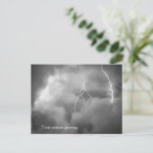 Wolken en bliksem briefkaart (Staand voorkant)
