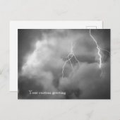 Wolken en bliksem briefkaart (Voorkant / Achterkant)