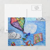 wolken en dromen van vliegers briefkaart (Voorkant / Achterkant)