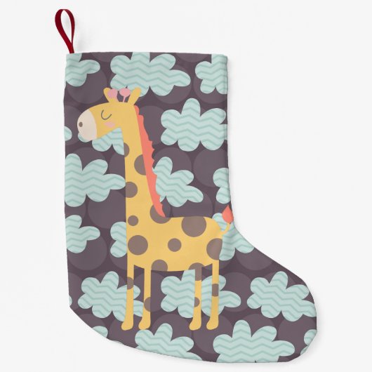 Wolken en Giraffes Kleine Kerstsok (Voorkant)