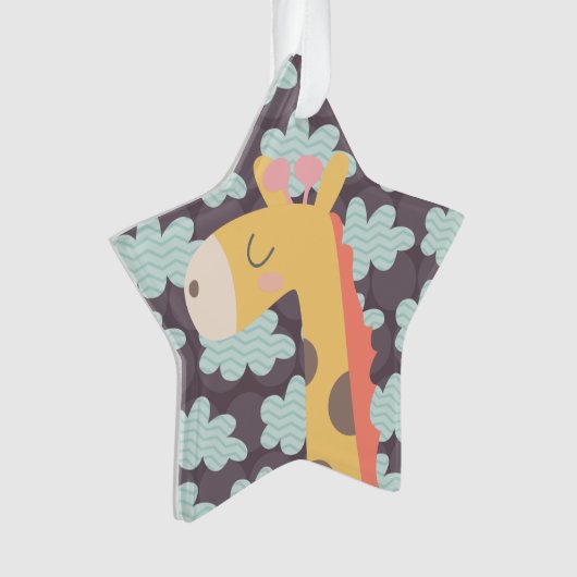 Wolken en Giraffes Ornament (voorkant)