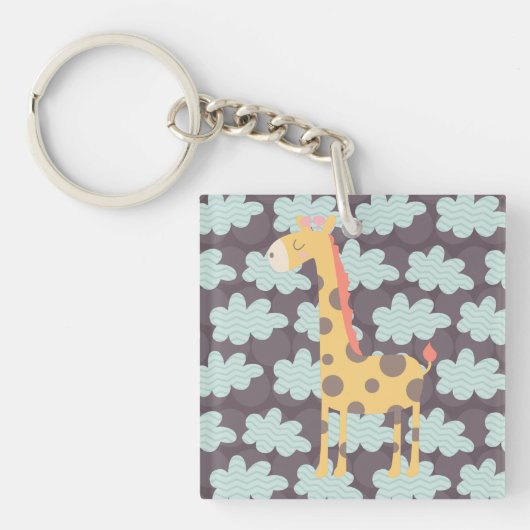 Wolken en Giraffes Sleutelhanger (Voorkant)