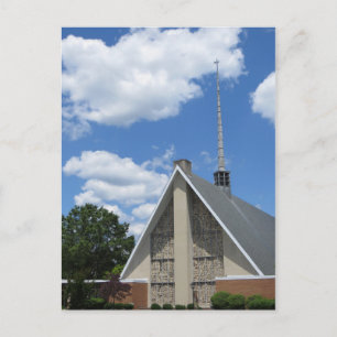 Wolken en kerk briefkaart