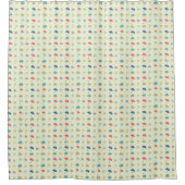 Wolken en paraplu's Cute Modern Pattern Douchegordijn (Voorkant)