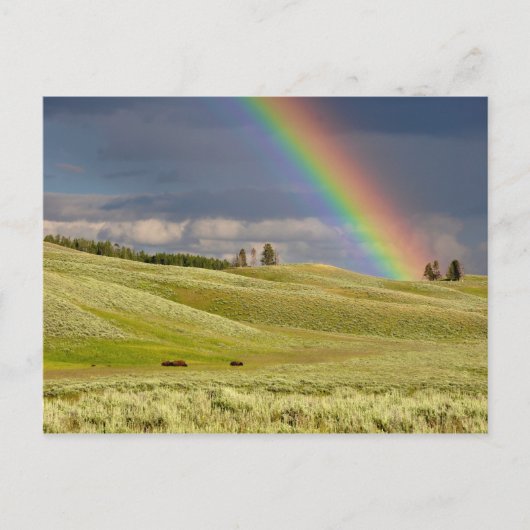 Wolken en regenboog briefkaart (Voorkant)