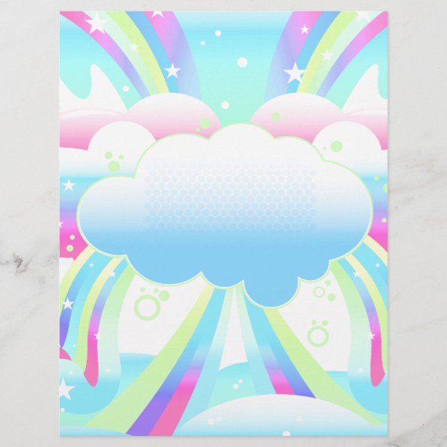wolken en regenboogpapier (Voorkant)