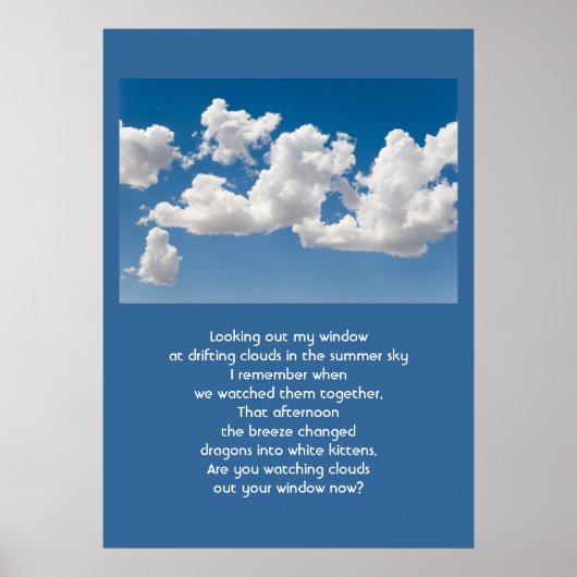 Wolken en Sky Poster (Voorkant)