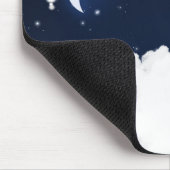 Wolken en sterren Twinkle Light Celestial Muismat (Hoek)