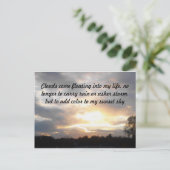 Wolken en zon briefkaart (Staand voorkant)