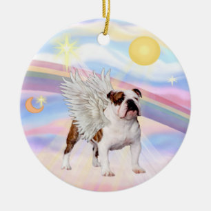 Wolken - Engelse Bulldog (bruin-wit) Keramisch Ornament