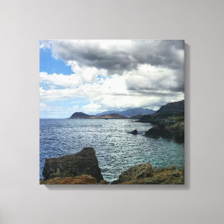 Wolken Foto aan Canvas met Oceaanlandschap Afdruk