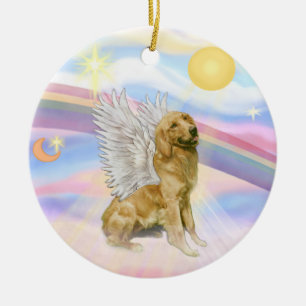 Wolken - Golden Retriever Angel (B1) Keramisch Ornament