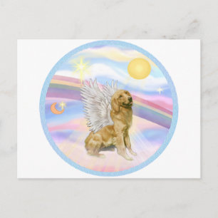 Wolken - Golden Retriever (B1) Engel Briefkaart