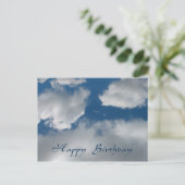Wolken Happy Birthday Briefkaart (Staand voorkant)