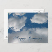 Wolken Happy Birthday Briefkaart (Voorkant / Achterkant)