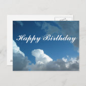 Wolken Happy Birthday Briefkaart (Voorkant / Achterkant)