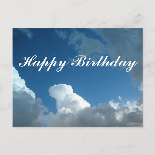 Wolken Happy Birthday Briefkaart (Voorkant)