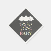 Wolken + Harten Baby showers servetten (Hoek)