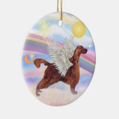 Wolken - Ierse Setter Keramisch Ornament (Rechts)