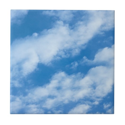 Wolken in de hemel tegeltje (Voorkant)