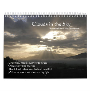 Wolken in de hemelkalender kalender